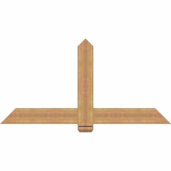 Ekena Millwork Eugene Smooth Timber Gable Bracket, Western Red Cedar, 60"W x 30"H x 1 1/2"D x 5 1/2"F, 12/12 Pitch GBW060X30X0206EUG00SWR - main